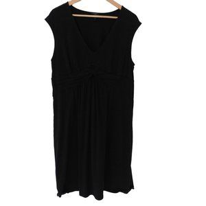 Ann Taylor Women's Sleeveless Black Casual Jersey Knit Shift Dress size XL